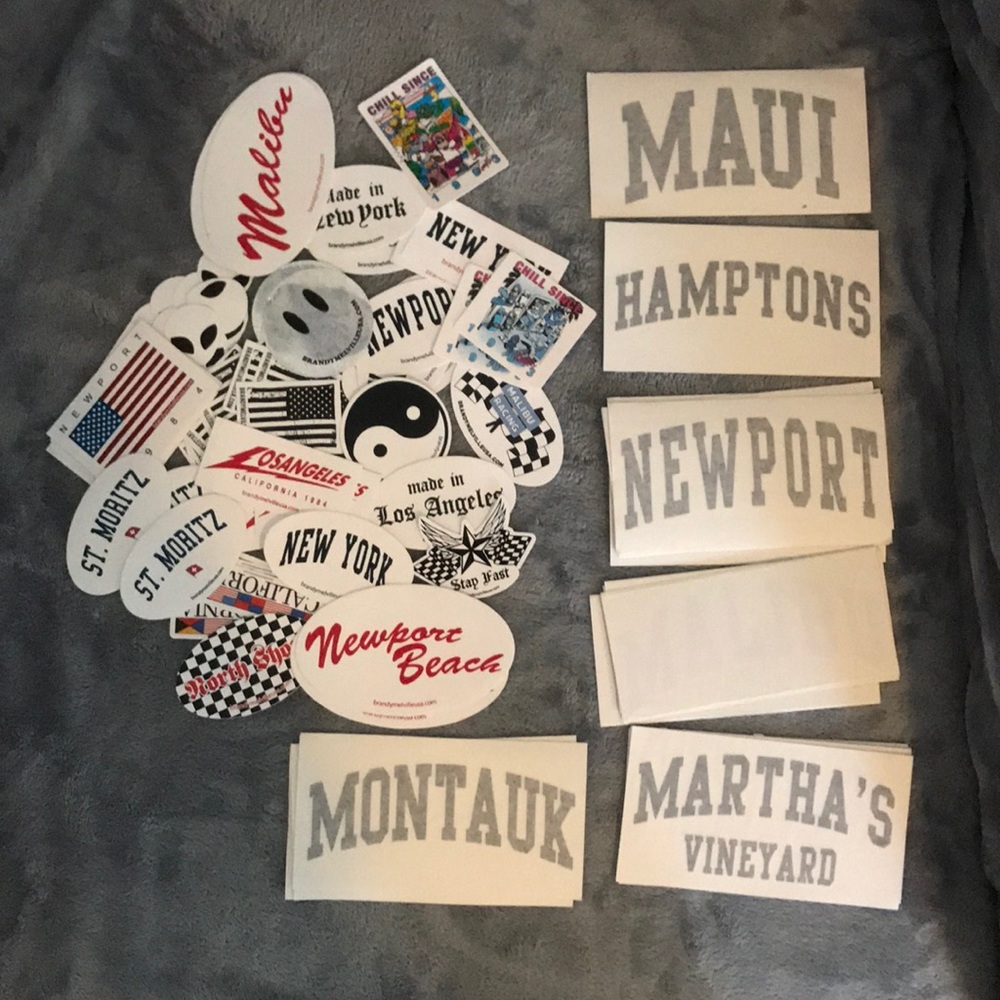 25 random brandy Melville stickers